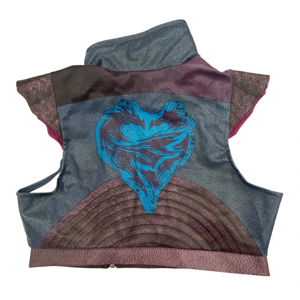 Disney Descendants 3 Evie Costume Vest Spirit Halloween Blue Purple Heart Kids M